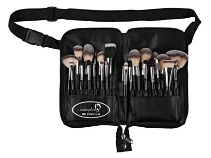 London Prime 26 Pcs Professional Makeup Brush Set with Belt | Face, Eye, Lip & Blending Brushes | Soft Bristles, Travel-Friendly Makeup Kit | Foundation, Concealer, Blush, Eyeshadow Brush Set for Women & Artists