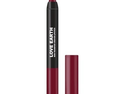 Love Earth Non-Transfer Crayon Lipstick-Butterfly Bush | Lightweight & Longlasting, Smudge Proof, Transferproof, Matte | Up to 12 Hours Stay -3.5g