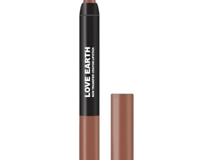 Love Earth Non Transfer Crayon Lipstick-Juniper | Lightweight & Longlasting, Smudge Proof, Transferproof, Matte Lipstick | Crayon up to 12 Hours Stay -3.5g