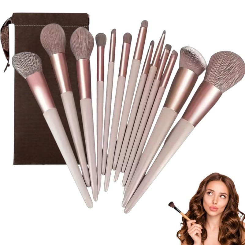 Luxury 13 Brown Makeup Brush Set – Perfect for Professionals & Beauty Lovers Luxury 13 Brown Makeup Brush Set – Perfect for Professionals & Beauty Lovers