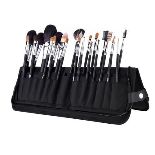 MAYCREATE® Makeup Brush Holder Bag Portable Travel Makeup Organizer Bag Foldable Zipper Cosmetic Makeup Brush Pouch Storage Case with 29 Elastic Pockets MAYCREATE® Makeup Brush Holder Bag Portable Travel Makeup Organizer Bag Foldable Zipper Cosmetic Makeup Brush Pouch Storage Case with 29 Elastic Pockets