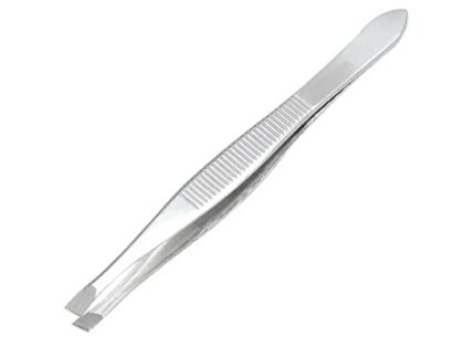 MEETO Stainless Steel Tweezers for Eyebrows, Hair Plucker, Eyebrow, Upper Lips, Nose Hair Remover | Essential Beauty Tool, Splinter for Daily Beauty Routine