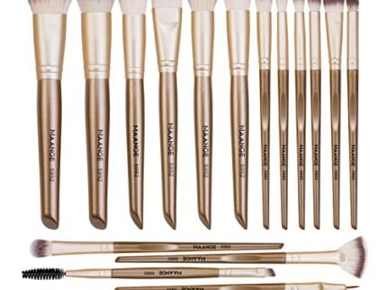 Makeup Brushes ,MAANGE 18 Pcs Professional Makeup Brushes Set Premium Synthetic Foundation Face Powder Blush Eye Shadows Travel Make Up Brushes with gift box