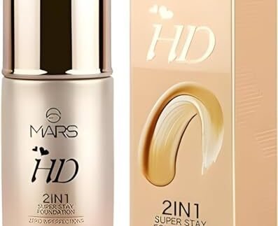 Mars HD 2IN1 Super Stay Foundation Light Weight Waterproof F07 60ml (Shade 101-Ivory)(Pack of 1)