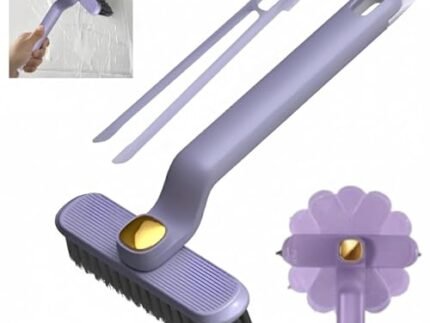 Multi-Function Bathroom Plastic Cleaning Brush,Tiles Cleaning Brush,Hard Bristle Rotating Crevice Gap Cleaning Brushes for Bathroom,Floor Cleaner Brush(Multi Colour)