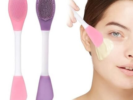 Multipurpose Silicone Face Brush – Pack of 1 | 2-in-1 Double-Sided Facial Cleansing & Massaging Tool | Soft Micro Scrubber for Nose, Lips, Pores & Blackhead Removal