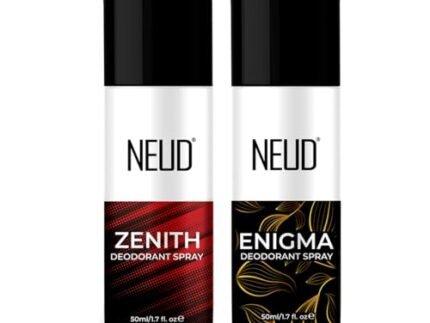 NEUD Pack of 2 Deodorent Body Spray Zenith and ENIGMA (Pack of 2-50ml Each) Deodorant Combo, Long Lasting Smell, Unisex