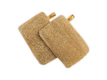 Nat Habit Natural Sun Dried Bath Loofah, Body Sponge & Scrubber for Men & Women | Organic Luffa for Bath Shower Skin Exfoliation (Pack of 2)