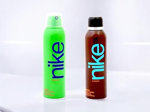 Nike Eau De Toilette Deodorant for Men – Combo pack of 2, Deos for Boys and Men, Sporty and Regular use deos (200ml*2) (Brown + Green) Nike Eau De Toilette Deodorant for Men – Combo pack of 2, Deos for Boys and Men, Sporty and Regular use deos (200ml*2) (Brown + Green)