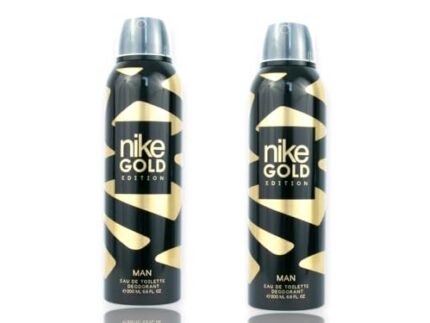 Nike Gold Edition EDT Deodorant for Man 200ml*2 Combo Pack, 24H, 0% Aluminum Salts, Protects Underarm Flora, No White Stains