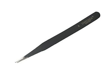 No. 9 Anti-Static ESD Safe Straight Pointed Tweezer (Black)