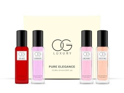 OG BEAUTY LUXURY Fragrances Pack of 4, 20ml | Charade, Solace, Enchant, Pristine | Perfume for Woman | Gift Set | Long Lasting EDP Fragrance Scent