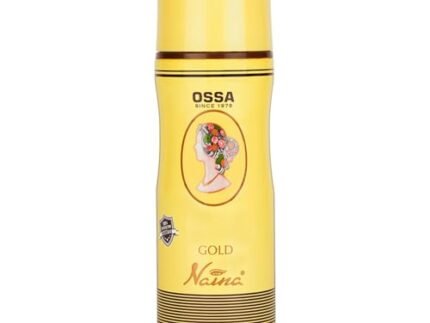 Ossa Gold Naina Body Spray Deodorant For Men and Women, 200ML With Musk and Woody Notes | Premium Long Lasting Unisex Deodorant Combo | Strong Fragrance Ideal for All-Day