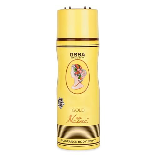 Ossa Gold Naina Body Spray Deodorant For Men and Women, 200ML With Musk and Woody Notes | Premium Long Lasting Unisex Deodorant Combo | Strong Fragrance Ideal for All-Day Ossa Gold Naina Body Spray Deodorant For Men and Women, 200ML With Musk and Woody Notes | Premium Long Lasting Unisex Deodorant Combo | Strong Fragrance Ideal for All-Day