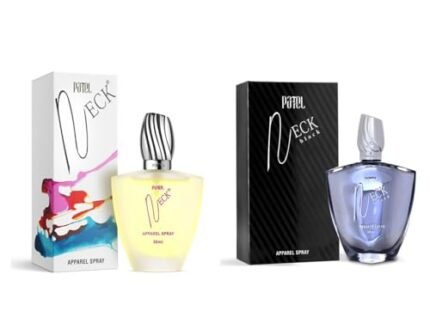PATEL Neck & Neck Black Apparel Spray Long Lasting Fresh And Powerful Fragrance Perfume For Mens & Womens | Luxury Scent Combo of 2 (50Ml)