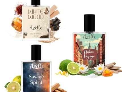 Perfume Combo | Savage Spirit, White Wood & Urban Voyage | Premium Long Lasting Eau de Parfum Gift Set | Woody Oud Aquatic Citrus Masculine Scents | Daily, Office & Evening Use (Pack Of 3)