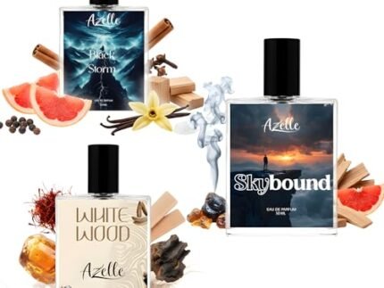 Perfume Combo | Skybound, White Wood & Black Storm | Premium Long Lasting Eau de Parfum | Woody Spicy Citrus Oud Masculine Luxury Scent | Gift Set (Pack Of 3)