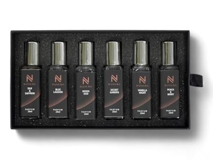 Perfume Gift Set for Men & Women, 120ml, Luxury Long Lasting Eau De Parfum, Travel Size Perfume Combo 20ml x 6, Ideal Gift for Him & Her, Long Lasting Fragrance Set, Premium Pocket Size Perfumes