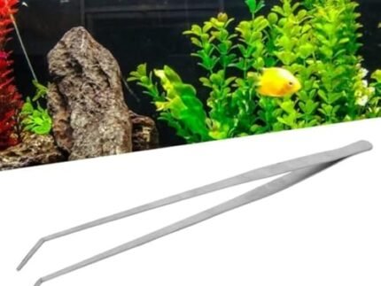 PetzLifeworld Planted Aquarium Aquascaping Stainless Steel Tools 27CM (Bend Tweezer)