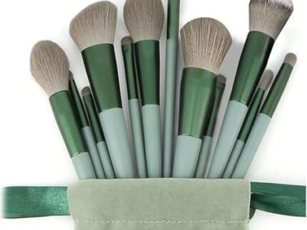 Premium 13-Piece Soft Makeup Brush Set for Face & Eye | Foundation, Blush, Contour & Eyeshadow Brushes | Professional Cosmetic Kit with Travel Pouch(multicolor)