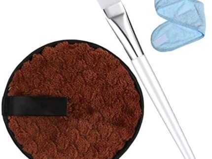 Professional Facial Cleansing Sponge with Adjustable Head Wrap Facial Headband | Face Pack Brush Cosmetic Puff Face Care Makeup Remover Face Cleaning Puff Sponges