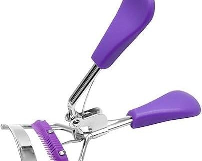 Purple Curling Eyelash Curler with Comb Clip Eye Makeup Beauty Tool Clever Design