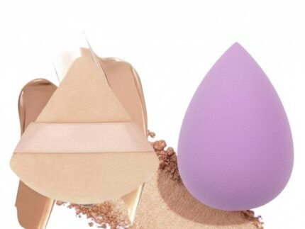 Pushique Makeup Sponge, 2 Pcs Multi-colored Blender Blending Beauty Sponges for Foundations,Powders & Creams, Vegan, Cruelty Free and Non-Latex PACK OF 2 Drop shape