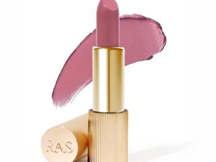 RAS Luxury Oils Lumiere Satin Matte Lipstick | 8-Hr long stay Creamy Matte, Non-Drying, Lightweight & Pigmented | Natural infusion of Argan & Avocado | Vegan, Cruelty-Free