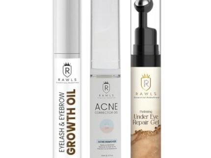 RAWLS Complete Eye & Skin Care Combo | Eyebrow Serum (5ml), Acne Corrector (10ml) & Under Eye Cream (15ml) | Enriched with Castor Oil, Tea Tree, Caffeine & Vitamin C | Nourishes, Repairs & Revitalizes