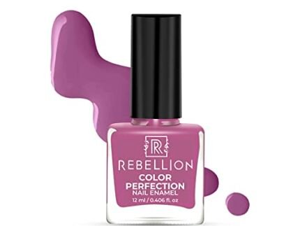 Rebellion Color Perfection Nail Enamel – 12ml | Violet Pink – Teen Forever RG31 | Gel Finish | 21 free formula | Quick-Drying | High gloss | Curved thick Applicator | Ultra Long-lasting | Vegan