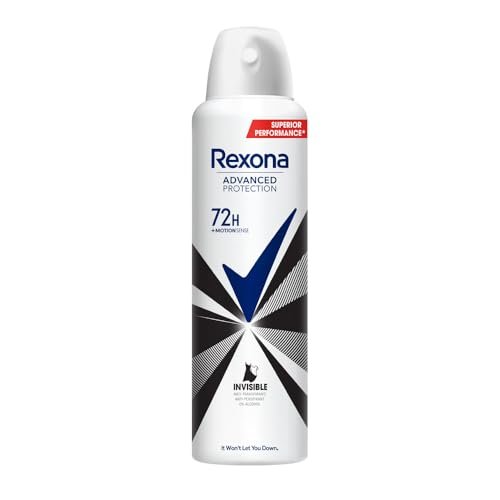 Rexona Invisible Advanced Protection Anti-Perspirant Deodorant for Women | 72H* Odour Protection | 0% Alcohol | Leaves No Marks on Clothes | 200ml Rexona Invisible Advanced Protection Anti-Perspirant Deodorant for Women | 72H* Odour Protection | 0% Alcohol | Leaves No Marks on Clothes | 200ml