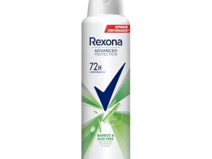 Rexona for Female Advance Protection Bamboo & Aloe Vera Deodorant Spray 72 H/Invisible And With Long-Lasting Freshness, 200 Ml