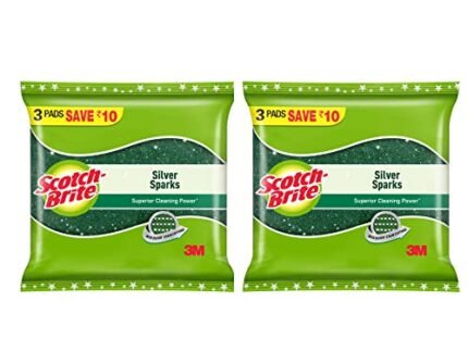 Scotch-Brite Scrub Pad, Large (Pack of 2) (6 pieces)