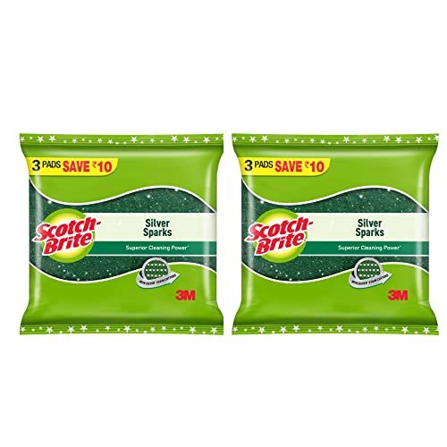 Scotch-Brite Scrub Pad, Large (Pack of 2) (6 pieces) Scotch-Brite Scrub Pad, Large (Pack of 2) (6 pieces)