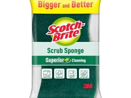 Scotch-Brite Scrub Sponge for Utensil Cleaning Scrubber with Sponge-Pack of 10