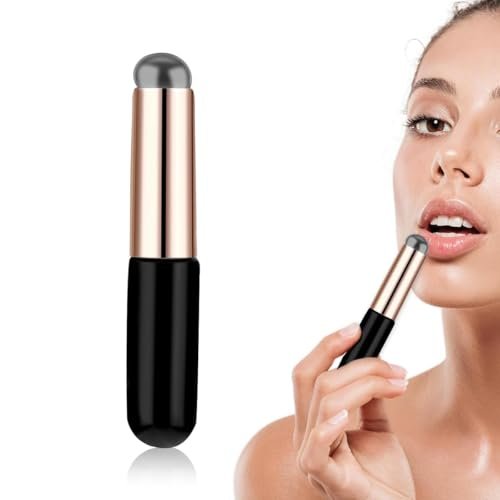 Stvin 2pcs Silicone Lip Applicator Brush for Lip Balm Lipstick Lip Gloss, Concealer Applicator with Dustproof Cap (Black) Stvin 2pcs Silicone Lip Applicator Brush for Lip Balm Lipstick Lip Gloss, Concealer Applicator with Dustproof Cap (Black)