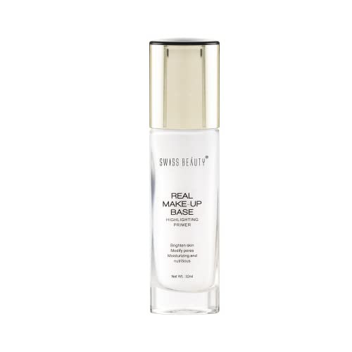 Swiss Beauty Real Makeup Base Highlighting Primer| Skin-Hydrating Poreless Primer With Natural Glow Finish For Face Makeup |Shade – 02 Golden-Tint, 32Ml Swiss Beauty Real Makeup Base Highlighting Primer| Skin-Hydrating Poreless Primer With Natural Glow Finish For Face Makeup |Shade – 02 Golden-Tint, 32Ml
