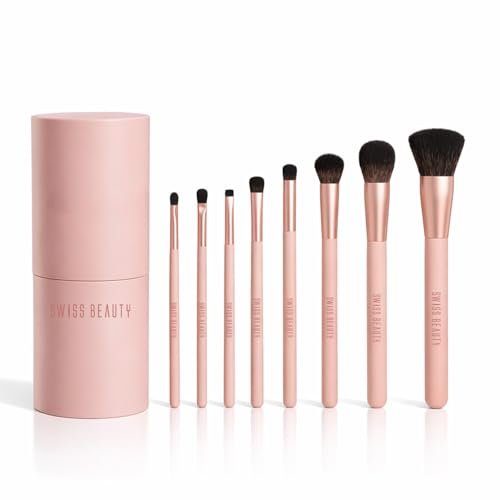 Swiss Beauty Take Me Anywhere 8-in-1 Makeup Brush Set | Compact Travel-Friendly Brush Kit | Soft Synthetic Bristles | Multi-Functional | Durable & Lightweight | Flawless Application | PETA Certified | 8Pcs Swiss Beauty Take Me Anywhere 8-in-1 Makeup Brush Set | Compact Travel-Friendly Brush Kit | Soft Synthetic Bristles | Multi-Functional | Durable & Lightweight | Flawless Application | PETA Certified | 8Pcs