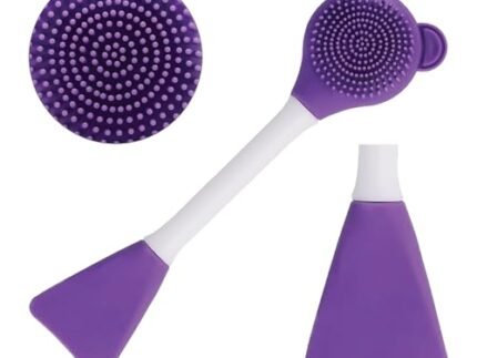 TEMPERIA (1 pcs) 2 in 1 Silicone Face Scrubber Brush for Men & Women – Facial Massager Tool for Cleansing – Exfoliating Brush for Face Wash Scrub (Random Colors) (MN02)