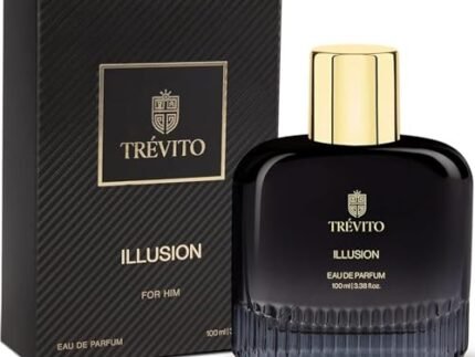 TREVITO Illusion Eau de Parfum for Men 100ml | Premium Skin Friendly Aromatic Fougere Fragrance | Long Lasting Luxury Perfume for Men | Suitable for Date Nights, Parties & Romantic Dinner
