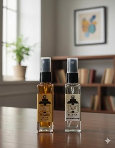 Tulsi Light Perfume Combo Set | Bluevok & Crowane MUSQ | 8ml Each | Long Lasting Pocket Perfume | Unisex Premium Fragrance | Made in India Tulsi Light Perfume Combo Set | Bluevok & Crowane MUSQ | 8ml Each | Long Lasting Pocket Perfume | Unisex Premium Fragrance | Made in India