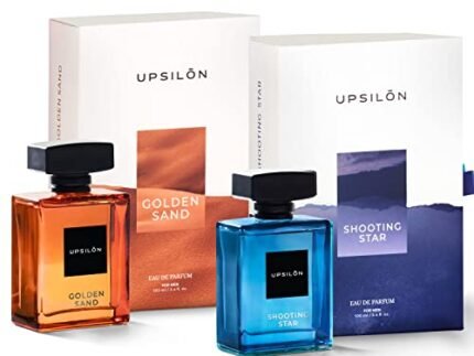 UPSILON Perfume Party Combo for Men (100 ml each), Shooting Star & Golden Sand Perfume, Eau De Perfume, Long Lasting Fresh & Powerful Fragrance, Mens Perfume Spray, Travel Friendly Scent, Pack of 2
