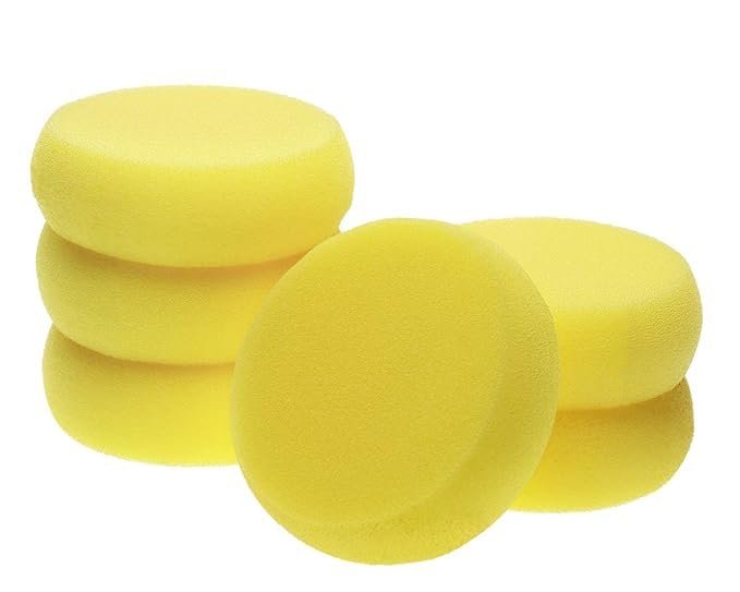 URBAN BOX Round Sponges 6pcs Yellow Painting Sponges Synthetic Artist Sponge Watercolors Sponge for Art & Craft Pottery Clay Cleaning Ceramics Wall URBAN BOX Round Sponges 6pcs Yellow Painting Sponges Synthetic Artist Sponge Watercolors Sponge for Art & Craft Pottery Clay Cleaning Ceramics Wall