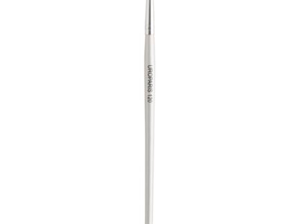 UROPARIS 120 Eye Brush For Makeup | Crease Depth Brush with Wooden Handle | Natural Bristles, Brass Accents – Silver (1 Piece)