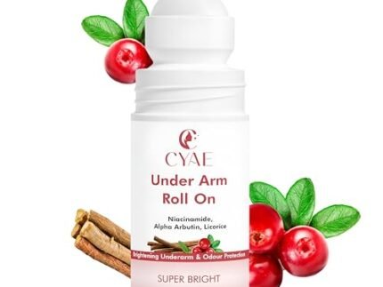 Under Arm Roll On with Niacinamide, Licorice & Shea Butter – Overnight Underarm Brightening, Nourishing & Odor Control Roll-On for Dark Underarms, Sensitive Skin Deodorant (Super Bright)