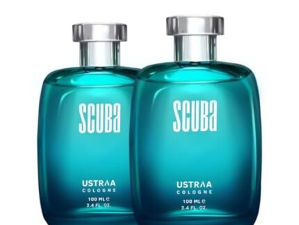 Ustraa Scuba Cologne – 100 ml x 2 – Set of 2 Perfumes | With Lively, Spicy and Deep Aquatic Notes | Ideal for Day Occasions | Long-Lasting Fragrance with No Gas