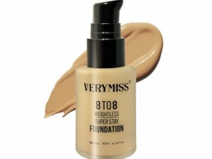VERYMISS Matte 8 To 8 Weightless Super Stay Foundation | Full Coverage | Long-Lasting & Lightweight | Suitable for Oily & Combination Skin (113 – SHELL)