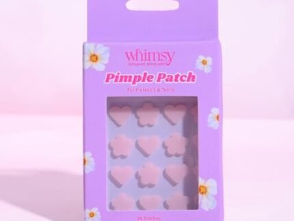Whimsy Beauty Acne Pimple Patch for Face | Waterproof Hydrocolloid Patches for Active Breakouts | Absorbs Oil and Supports Clear Looking | 4 to 16 Years | Organic and Natural