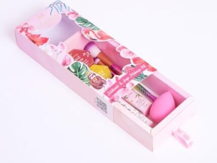 Whimsy Beauty Organic & Safe Glow-Up Makeup Kit for Girls & Teens| Safe, Non-Toxic Beauty Set for Girls & Teens | Eye Glitter, Lip Cheek Tint, Lip Gloss,Eye Liner and Mermaid Brushes (Pack of 7)