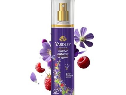 Yardley London Violet & Raspberry Fine Fragrance Mist Spray| 2X Fresh Perfume Spray For Women| 91% Naturally Derived| 135Ml